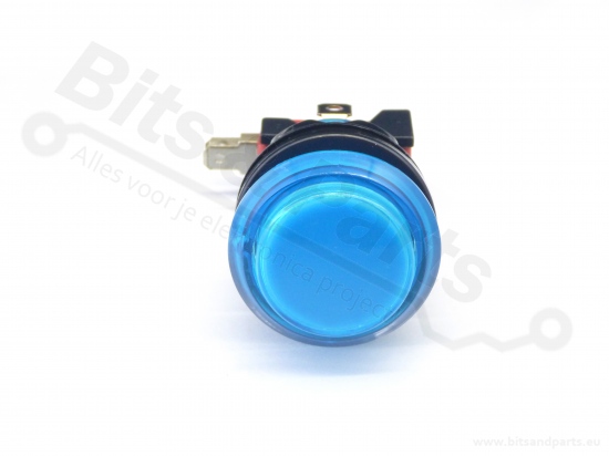 Push button Arcade/Joystick transparent blue with lighting 24.2mm